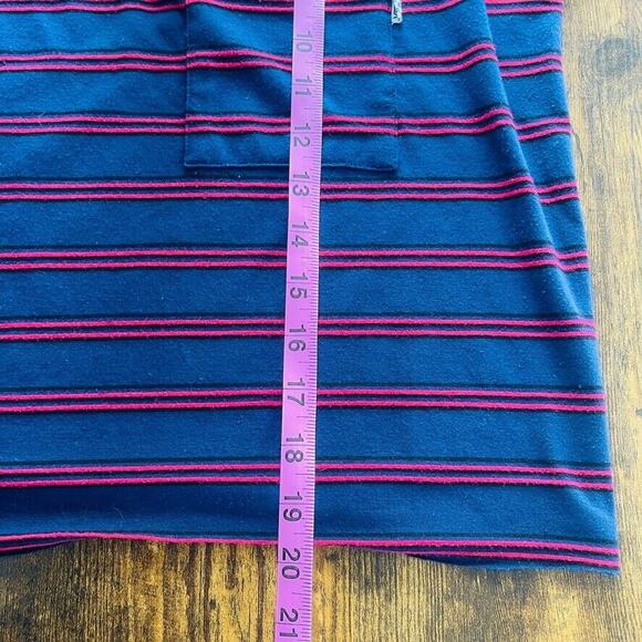 Vans 90s Crop Top Tee Womens S Blue Red Striped Retro Skater T- Shirt Grunge - Picture 5 of 5